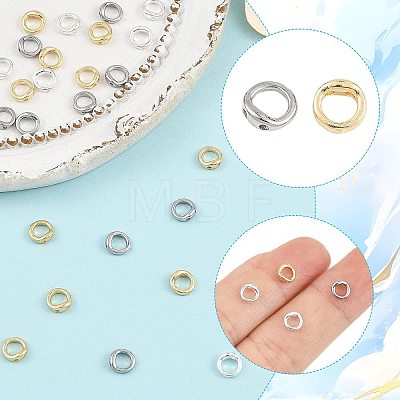 18Pcs Brass Ring Charm Connectors KK-FS0002-16S-1