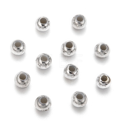 Plating Plastic Acrylic Round Beads PACR-L003-4mm-S-1