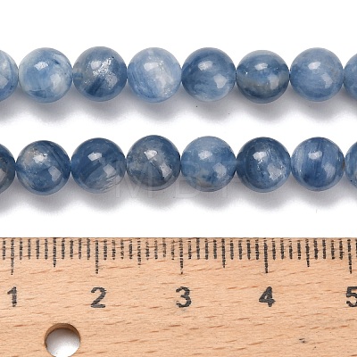 Natural Kyanite Beads Strands G-C259-B01-6mm-01-1