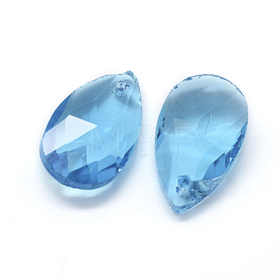 Faceted Glass Pendants GLAA-F069-L-A13-1