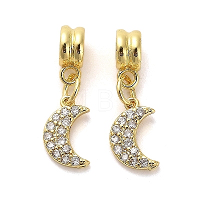 Rack Plating Brass Micro Pave Cubic Zirconia Charms KK-S398-01C-1