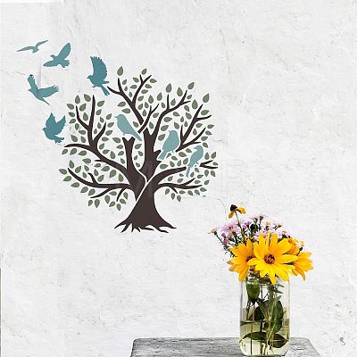 Large Plastic Reusable Drawing Painting Stencils Templates DIY-WH0172-657-1