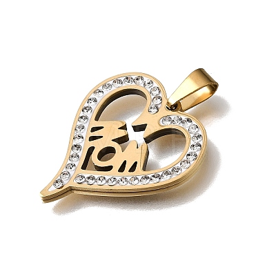 Mother's Day 201 Stainless Steel Pendants SA-CBA5D64-01G-1