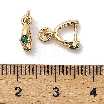 Brass Micro Pave Cubic Zirconia Cup Pearl Peg Bails Pin Pendants KK-S397-06-M-1