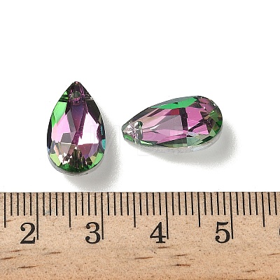 Faceted Teardrop Glass Pendants GLAA-O008-A28-1