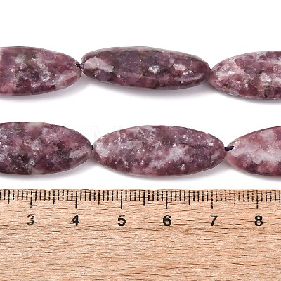 Natural Lepidolite/Purple Mica Stone Beads Strands G-F808-A01-01A-1