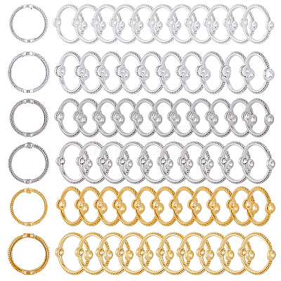 240Pcs 6 Styles Alloy Bead Frames FIND-SP0002-53-1
