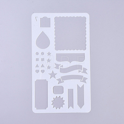 Plastic Reusable Drawing Painting Stencils Templates DIY-G027-F07-1