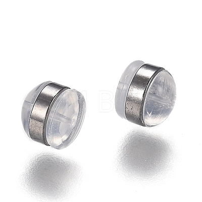 Brass Rings Silicone Ear Nuts SIL-N003-03B-1