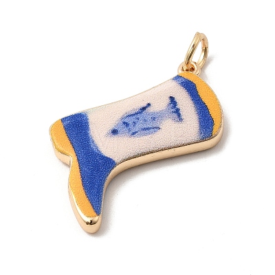 Printed Brass Pendants KK-H253-01B-G01-1