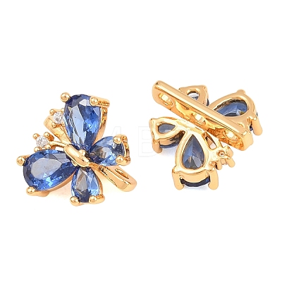 SHEGRACE Butterfly Brass Micro Pave Cubic Zirconia Spacer Bars XGRQ5K655-825G-B-1