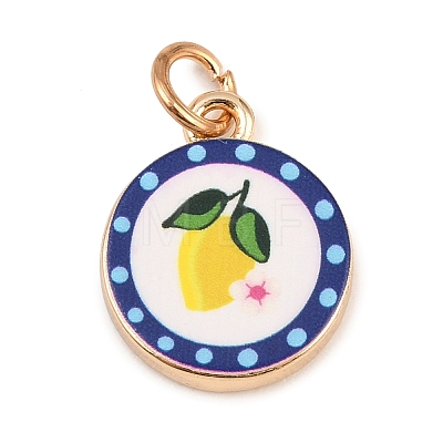Painted Brass Pendants KK-CBAA339-02A-1