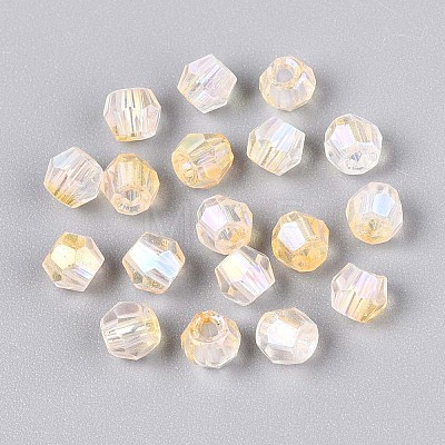 Transparent Spray Painted Glass Beads X1-EGLA-N018-4mm-09-1