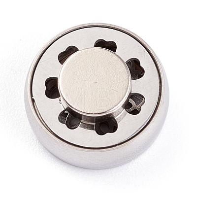 304 Stainless Steel Magnetic Diffuser Locket Aromatherapy Essential Oil Buckle AJEW-M027-03P-1