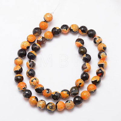 Natural Fire Crackle Agate Bead Strands G-K166-06F-6mm-10-1