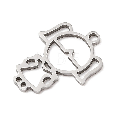 201 Stainless Steel Pendants STAS-Q341-08P-1