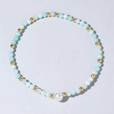 Natural Gemstone Beaded Stretch Bracelets for Women BG9690-9-1