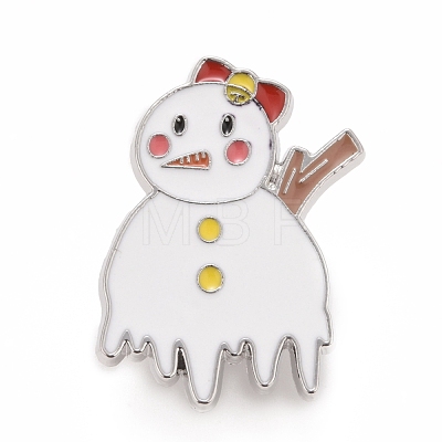 Christmas Snowman Enamel Pin JEWB-G010-11P-1