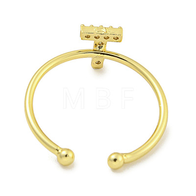 Rack Plating Brass Open Cuff Rings for Women RJEW-F162-02G-T-1