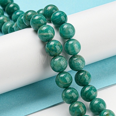 Natural Amazonite Beads Strands G-P503-8MM-10-1
