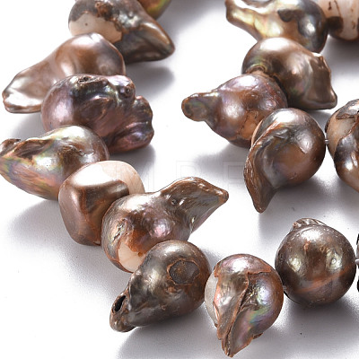 Natural Baroque Pearl Keshi Pearl Beads Strands PEAR-S021-194B-01-1