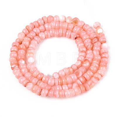 Natural Freshwater Shell Dyed Beads Strands SHEL-T020-29A-05-1