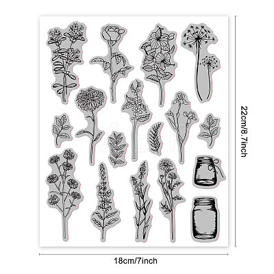 Rubber Clear Stamps DIY-WH0251-002-1