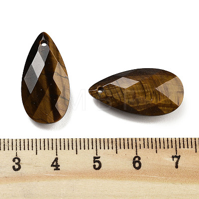 Natural Tiger Eye Pendants G-H007-08C-1