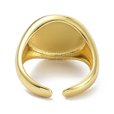 Bear Pattern Real 18K Gold Plated Open Rings for Teen Girl Women KK-C224-08G-1