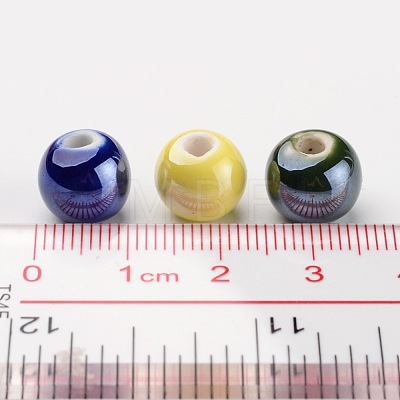Handmade Porcelain Beads PORC-D001-8mm-M-1