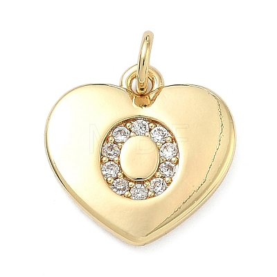 Brass Micro Pave Clear Cubic Zirconia Pendants KK-D229-01G-15-1