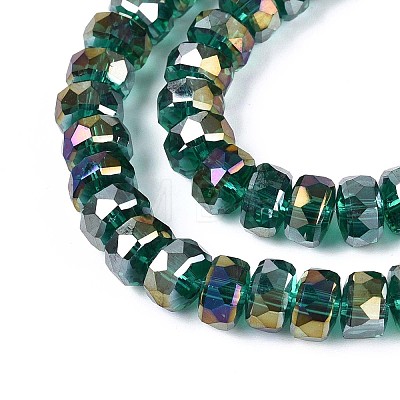 Electroplate Transparent Glass Beads Strands EGLA-N022-04A-D10-1