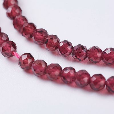 Natural Garnet Beads Strands G-J376-36A-2mm-1