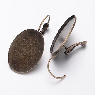 Brass Leverback Earring Findings KK-A024-AB-1