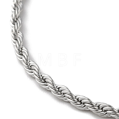 304 Stainless Steel Rope Chain Necklaces NJEW-H019-01P-1