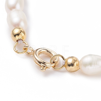 Grade A Natural Pearl Beaded Bracelets with Brass Spring Ring Clasps for Women X-BJEW-JB08037-1