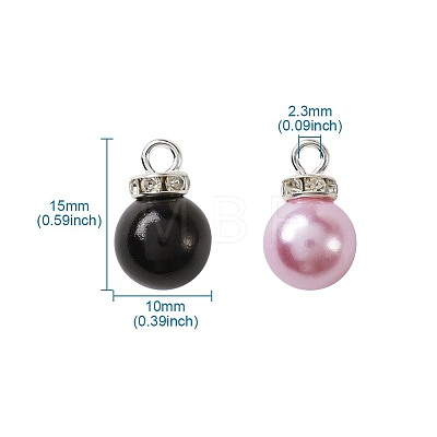 Plastic Imitation Pearl Pendants KY-TA0001-09P-1