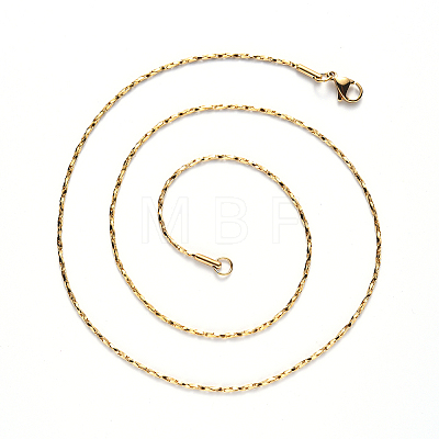 Vacuum Plating 304 Stainless Steel Coreana Chain Necklace NJEW-S420-006A-G-1