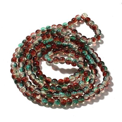 Crackle Glass Beads Strands CCG-C002-6mm-04-1