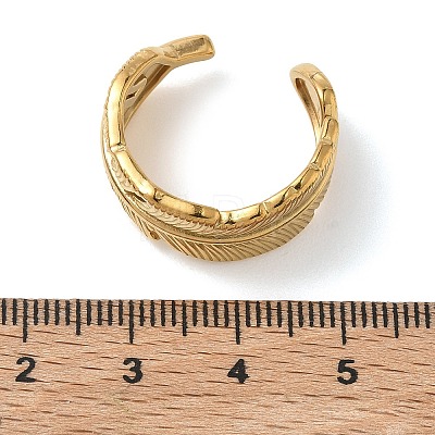 304 Stainless Steel Cuff Open Rings for Women RJEW-L341-03B-G-1