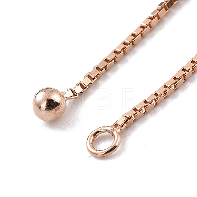 925 Sterling Silver Box Chain with Stop Beads and Loops STER-Z001-110RG-1