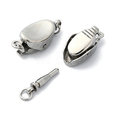 304 Stainless Steel Box Clasps STAS-Z066-05P-03-1