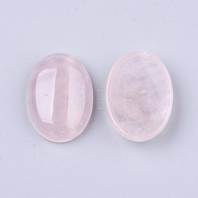 Natural Rose Quartz Cabochons G-S349-25A-07-1