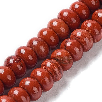 Natural Red Jasper Beads Strands G-F347-8x5mm-01-1