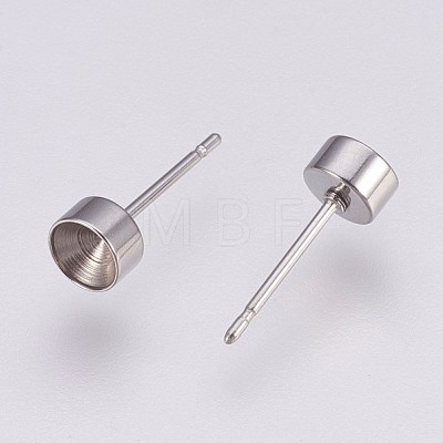 304 Stainless Steel Stud Earring Settings STAS-I088-H-03P-1