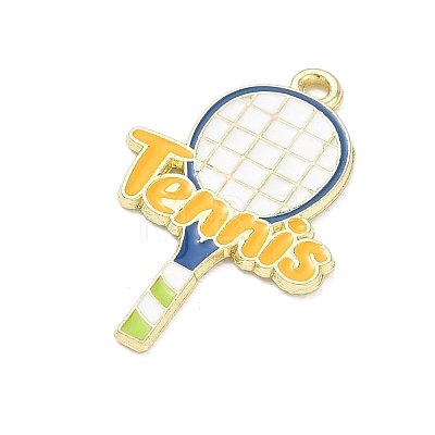 Tennis Alloy Enamel Pendants AL-CBA292F-02L-G-1