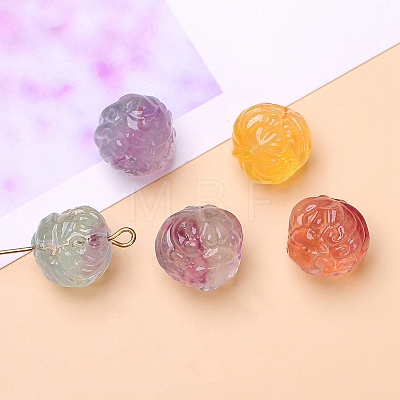 Natural Fluorite Carved Beads PW-WG1ACAE-13-1