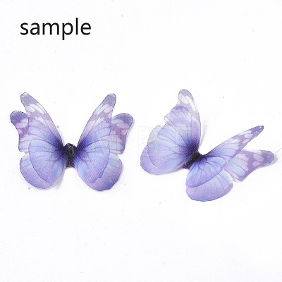 Two Tone Polyester Fabric Wings Crafts Decoration FIND-S322-012A-04-1