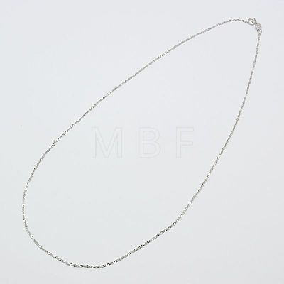 Rhodium Plated 925 Sterling Silver Necklaces STER-E007-2A-1