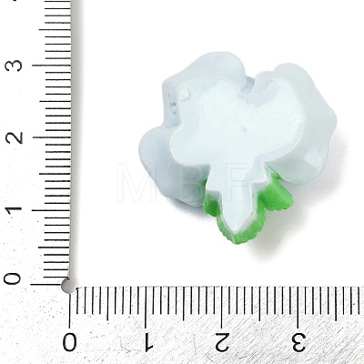 Opaque Resin Flowers Cabochons LS-RESI-R463-02E-1
